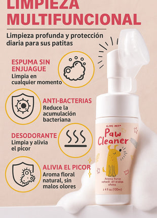 Limpiador de patas espumoso – Sin enjuague
