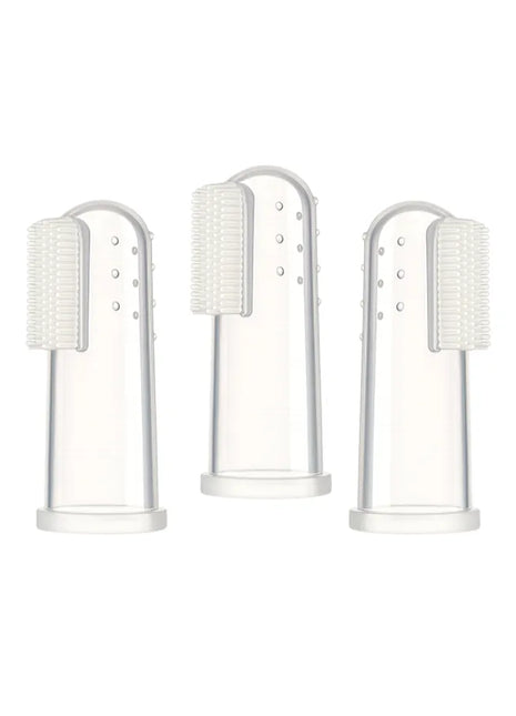 Cepillo dental de dedo para mascotas x3